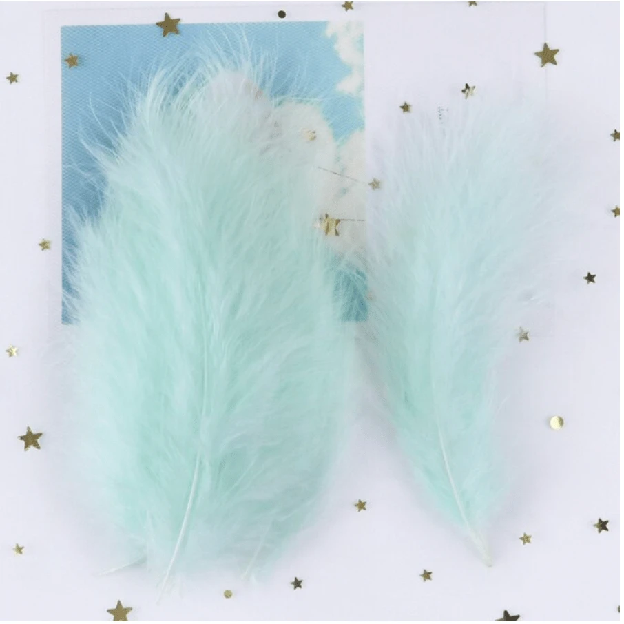 Sundaylace Creations & Bling 100mm Soft Fluffy Turkey Feathers (DYI), Earring Findings (Sold 100 feathers)
