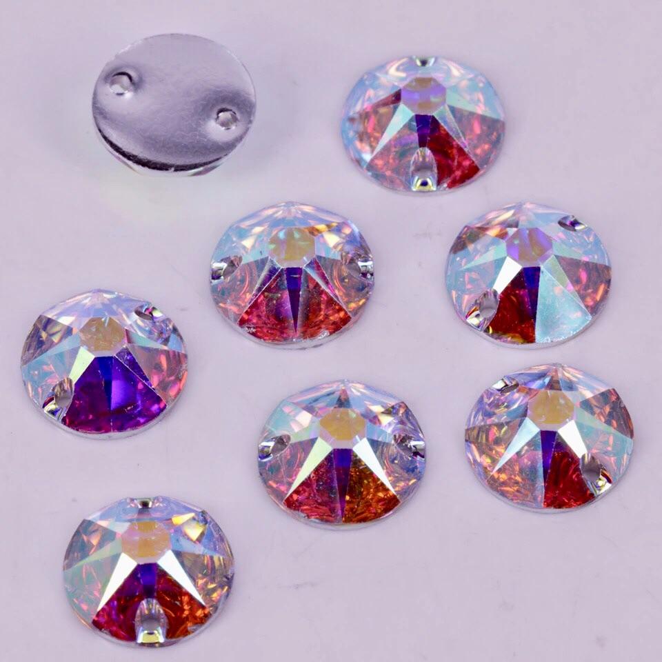 10mm, 8mm Flat Top, & 8mm AB FLAT TOP RESIN Rivoli, Sew on, Resin Gems, Resin Gem, (Sold in Pair)