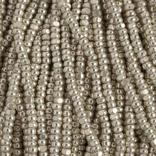 Sundaylace Creations & Bling Charlotte Cut Seedbeads 11/0 Charlotte Cut Czech Seed Bead- Opaque Metallic Silver