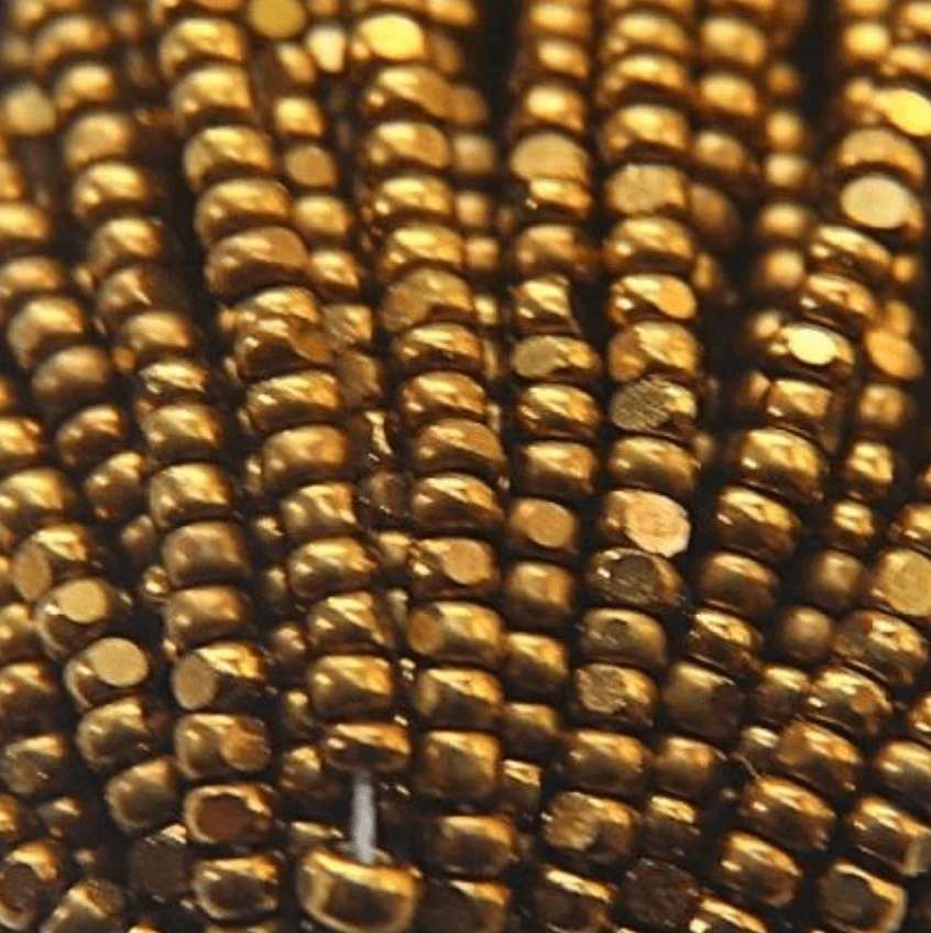11/0 Charlotte Cut *Premium SHEEN India Seed Bead- Metallic Dorado Dark Gold *10g Hank* Charlotte Cut Seedbeads