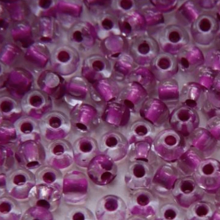 11/0 Charlotte Cut Seed Bead- Colour Lined Neon Purple Violet *10g Hank* Charlotte Cut Seedbeads