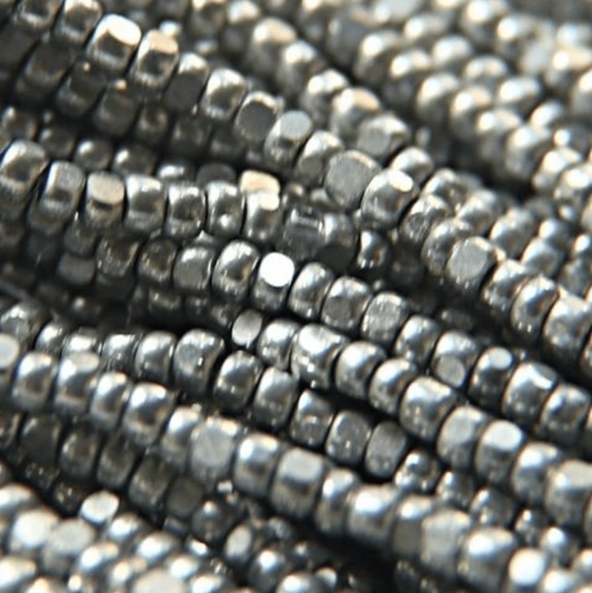 11/0 Charlotte Cut Seed Bead- Metallic Silver *10g Hank* Charlotte Cut Seedbeads