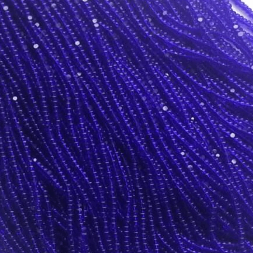 11/0 Charlotte Cut Seed Bead- Royal Blue Transparent *10g Hank* Charlotte Cut Seedbeads