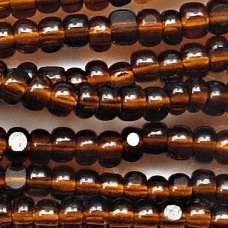 11/0 Charlotte Cut Seed Bead- Smoked Topaz Brown Transparent *10g Hank* Charlotte Cut Seedbeads
