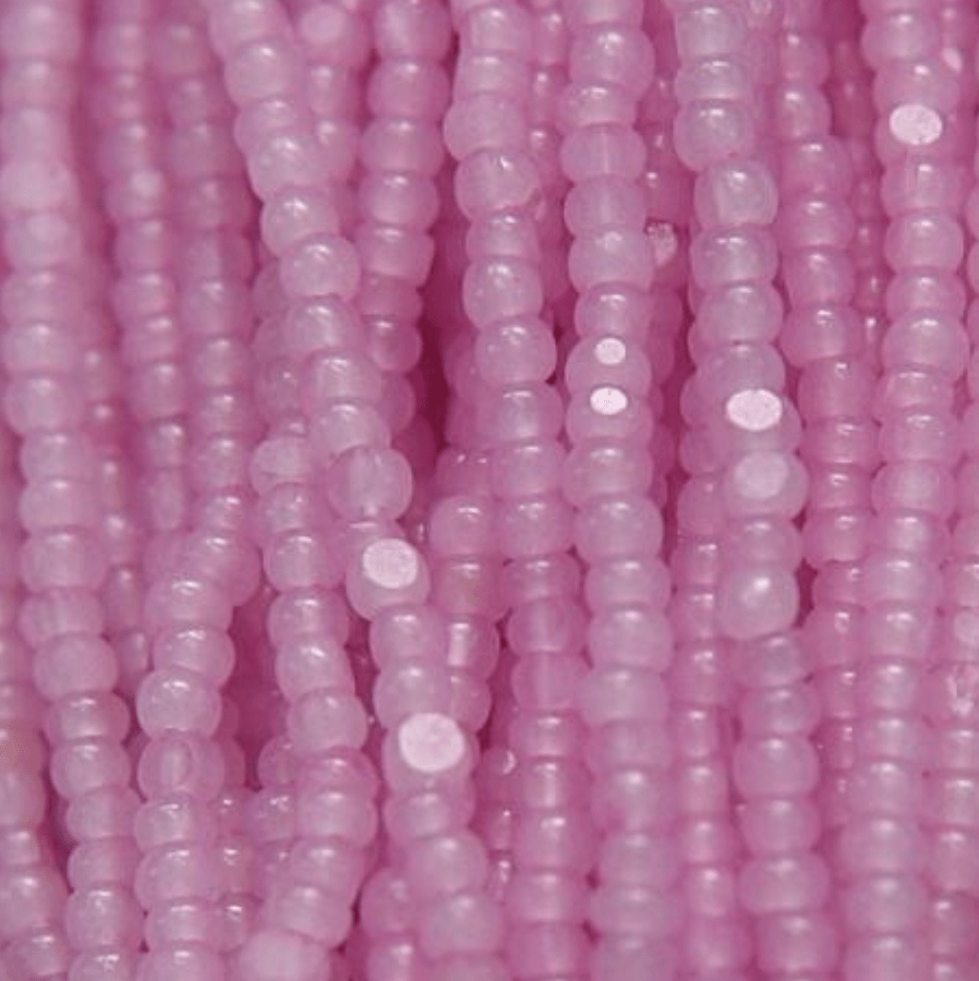 11/0 Charlotte Cut SHEEN India Seed Bead- Opal French Rose*10g Hank* Charlotte Cut Seedbeads