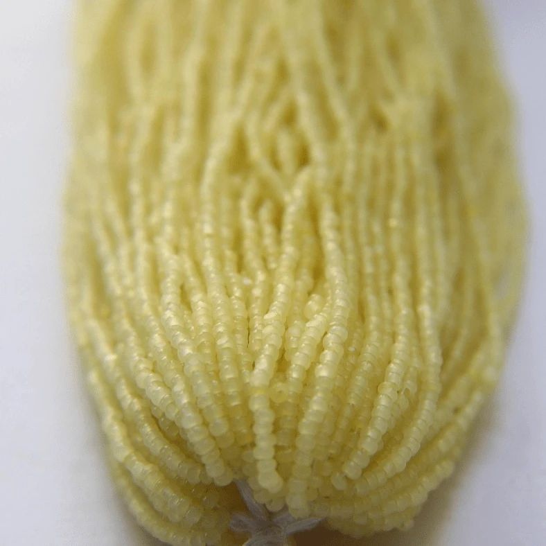 11/0 Charlotte Cut SHEEN India Seed Bead- Opal Jonquil Yellow *10g Hank* Charlotte Cut Seedbeads