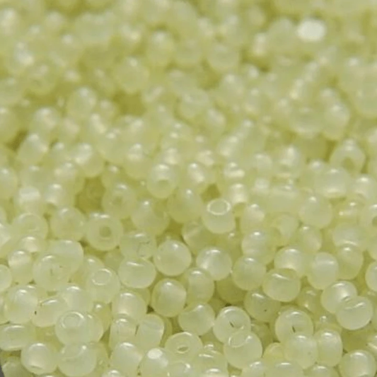 11/0 Charlotte Cut SHEEN India Seed Bead- Opal Jonquil Yellow *10g Hank* Charlotte Cut Seedbeads