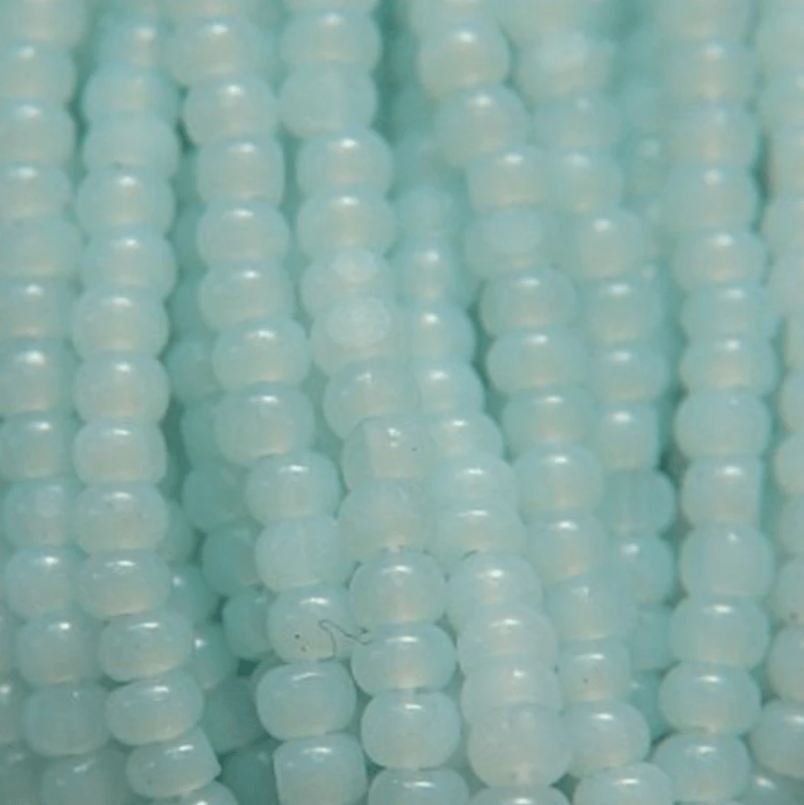 11/0 Charlotte Cut SHEEN India Seed Bead- Opal Light Azore Robin Egg Blue *10g Hank* Charlotte Cut Seedbeads