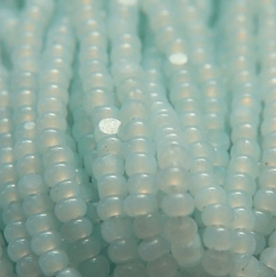 11/0 Charlotte Cut SHEEN India Seed Bead- Opal Light Azore Robin Egg Blue *10g Hank* Charlotte Cut Seedbeads