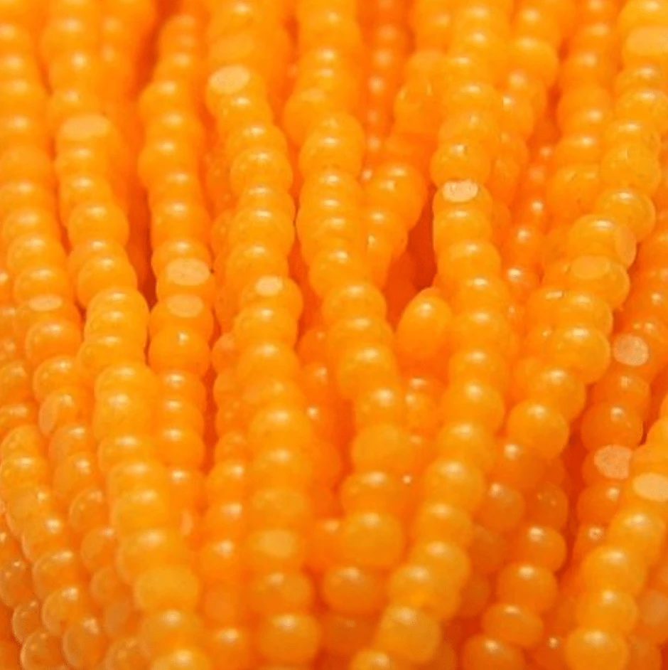 11/0 Charlotte Cut SHEEN India Seed Bead- Opal Light Orange *10g Hank* Charlotte Cut Seedbeads