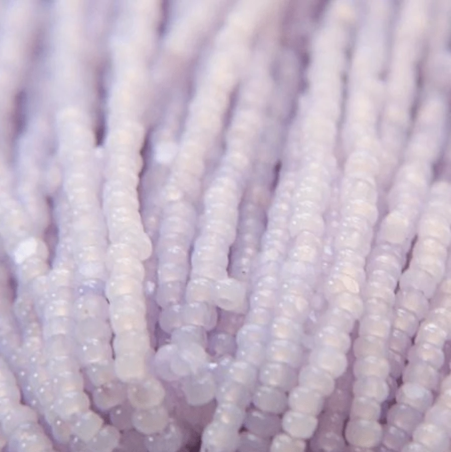 11/0 Charlotte Cut SHEEN India Seed Bead- Opal Light Violet *10g Hank* Charlotte Cut Seedbeads