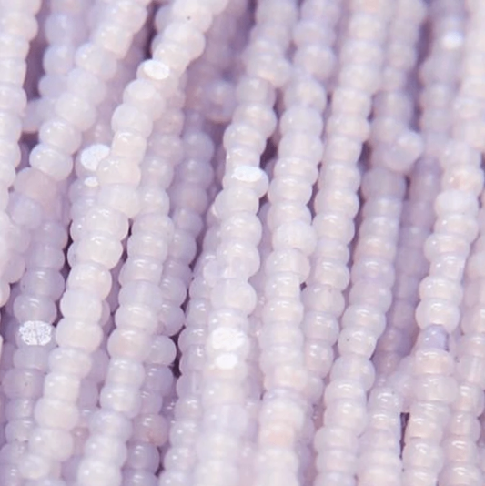 11/0 Charlotte Cut SHEEN India Seed Bead- Opal Light Violet *10g Hank* Charlotte Cut Seedbeads