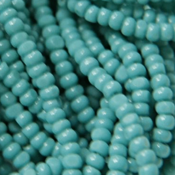 11/0 Charlotte Cut SHEEN India Seed Bead- Opaque Aqua-Green Turquoise Green *10g Hank* Charlotte Cut Seedbeads