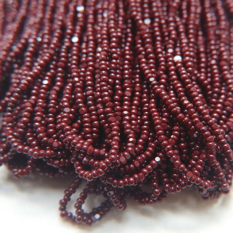 11/0 Charlotte Cut SHEEN India Seed Bead- Opaque Chocolate Brown *10g Hank* Charlotte Cut Seedbeads