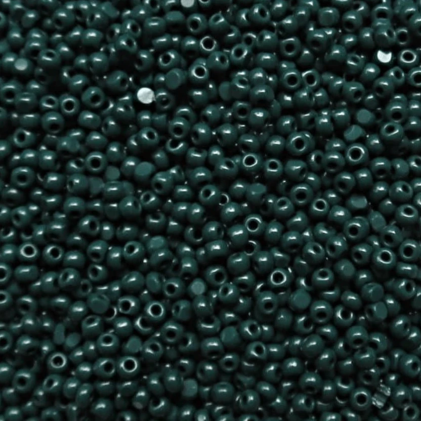 11/0 Charlotte Cut SHEEN India Seed Bead- Opaque Emerald Green *10g Hank* Charlotte Cut Seedbeads