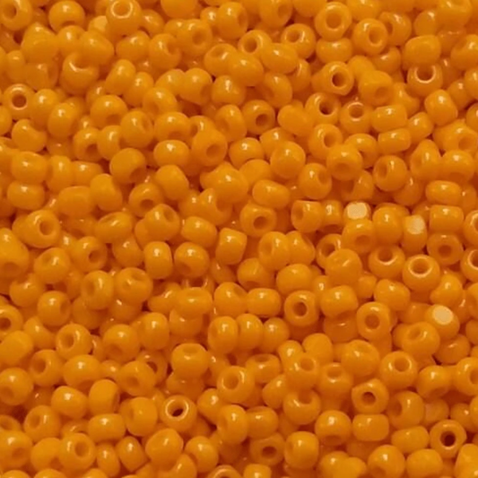 11/0 Charlotte Cut SHEEN India Seed Bead- Opaque Light Orange *10g Hank* Charlotte Cut Seedbeads
