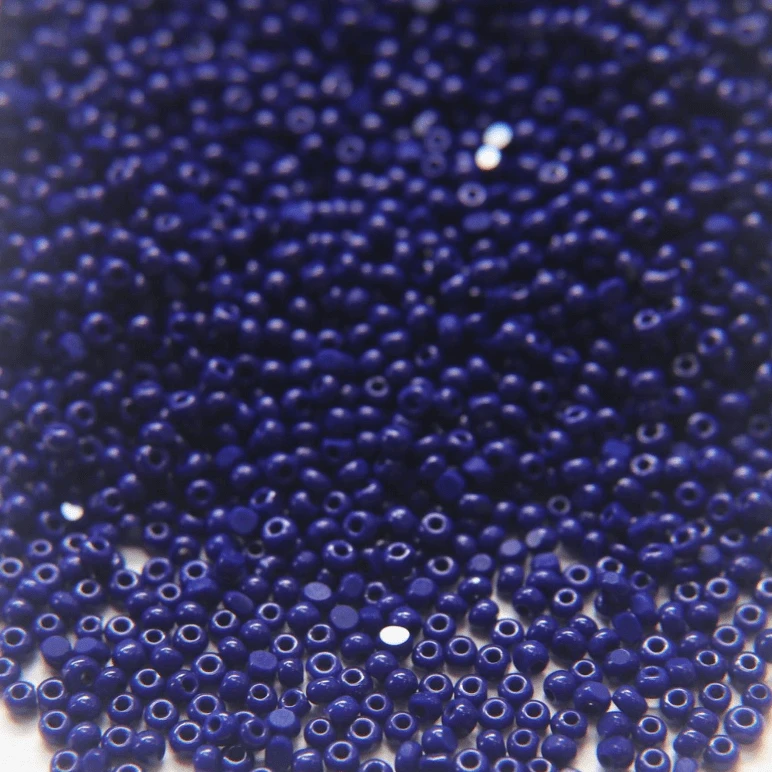 11/0 Charlotte Cut SHEEN India Seed Bead- Opaque Royal Dark Blue *10g Hank* Charlotte Cut Seedbeads