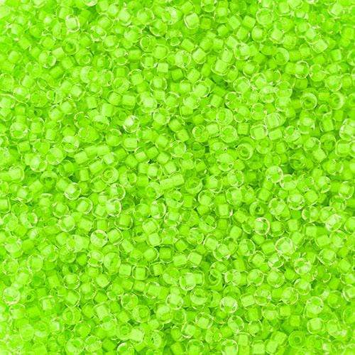 Sundaylace Creations & Bling 11/0 Preciosa Seed Beads 11/0 Crystal Colour Lined Neon Green,Preciosa Seed Bead