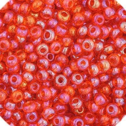 Preciosa Ornela 11/0 Preciosa Seed Beads 11/0 Dark Orange AB Transparent Preciosa Seed Bead