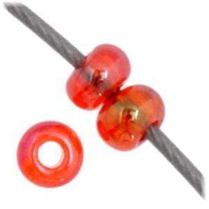 Preciosa Ornela 11/0 Preciosa Seed Beads 11/0 Dark Orange AB Transparent Preciosa Seed Bead