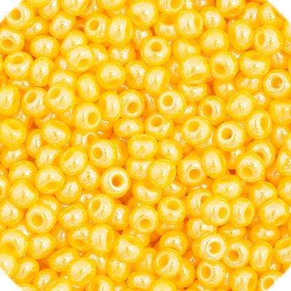 Preciosa Ornela 11/0 Preciosa Seed Beads 11/0 Golden Yellow Luster Opaque Preciosa Seed Bead