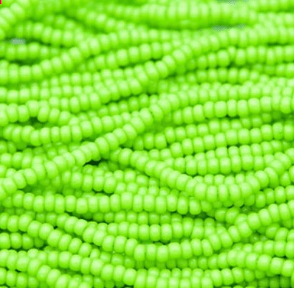 11/0 Green MATTE Intensive Terra Preciosa Seed Beads *HANK 11/0 Preciosa Seed Beads