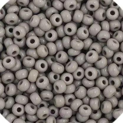 Sundaylace Creations & Bling 11/0 Preciosa Seed Beads 11/0 Grey Opaque, Preciosa Seed Bead