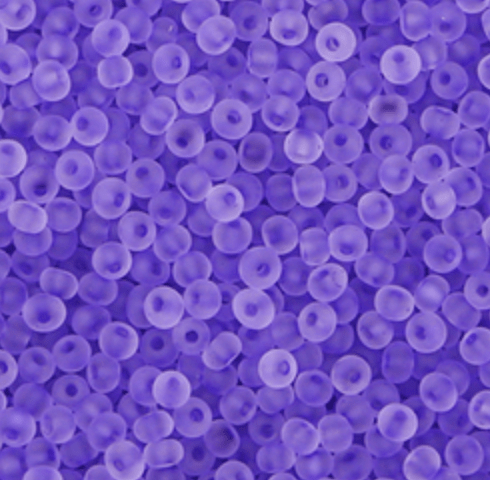 11/0 Japanese Seedbeads, Frosted Matte Grape Purple 10g 11/0 TOHO Seed Beads