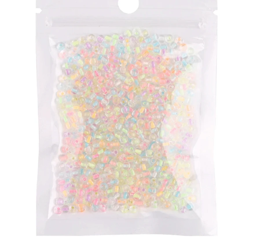 11/0 Japanese Seedbeads, GLOW IN DARK - Neon Mix to GLOW 5.2g 11/0 TOHO Seed Beads