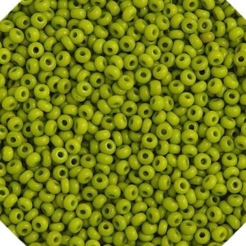 Sundaylace Creations & Bling 11/0 Preciosa Seed Beads 11/0 Light Green *Olive* Opaque, Preciosa Seed Beads