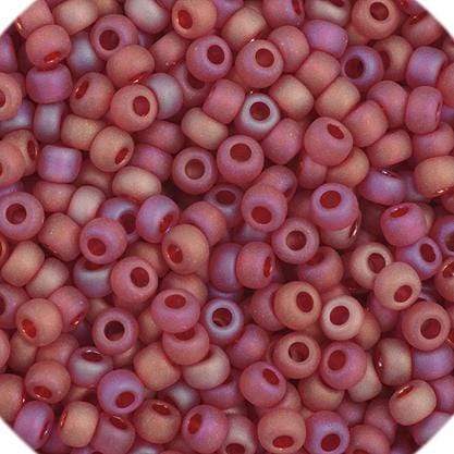 Preciosa Ornela 11/0 Preciosa Seed Beads 11/0 Light Red AB Matte Transparent, Preciosa Seed Bead
