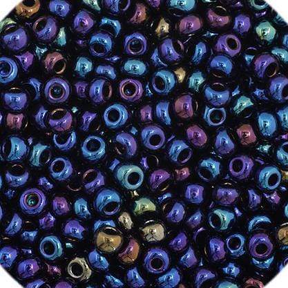 Preciosa Ornela 11/0 Preciosa Seed Beads 11/0 Navy Blue AB Opaque, *Metallic* Precoisa Seed Beads