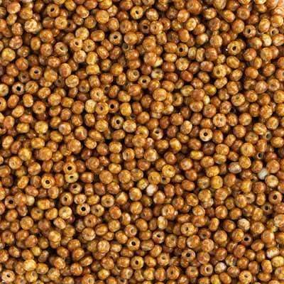 Sundaylace Creations & Bling 11/0 Preciosa Seed Beads 11/0 Opaque Travertine on Chalk White Preciosa Seed Bead