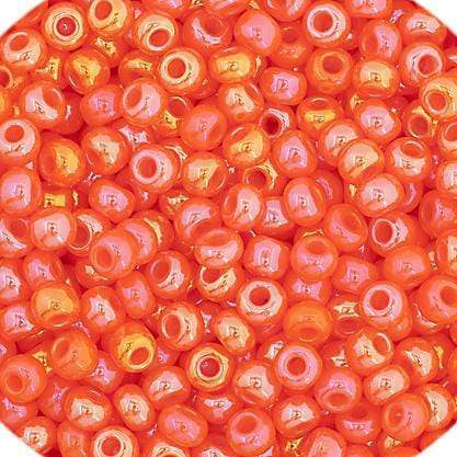 Preciosa Ornela 11/0 Preciosa Seed Beads 11/0 Orange Rainbow Luster Opaque Czech Seed Beads