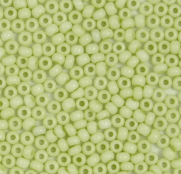 Preciosa Ornela 11/0 Preciosa Seed Beads 11/0 Pastel Yellow-Green Chalk Solgel Opaque, Preciosa Seed Bead *Hank*