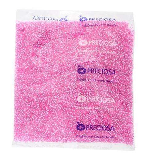 Preciosa Ornela 11/0 Preciosa Seed Beads 11/0 Rosaline Silver lined Dyed Preciosa Seed Bead