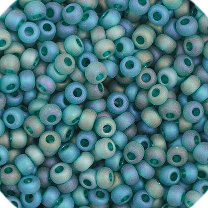 Preciosa Ornela 11/0 Preciosa Seed Beads 11/0 Teal AB Matte Transparent Czech Seed Beads