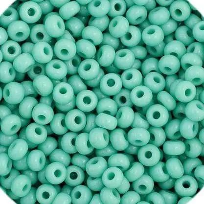 Preciosa Ornela 11/0 Preciosa Seed Beads 11/0 Turquoise *Green* Opaque Preciosa Seed Bead