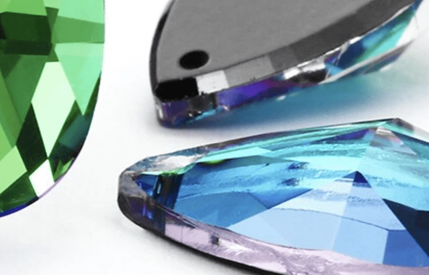 Sundaylace Creations & Bling Fancy Glass Gems 11*18mm Teal Flame Sphinx, Sew on, Fancy Glass Gems