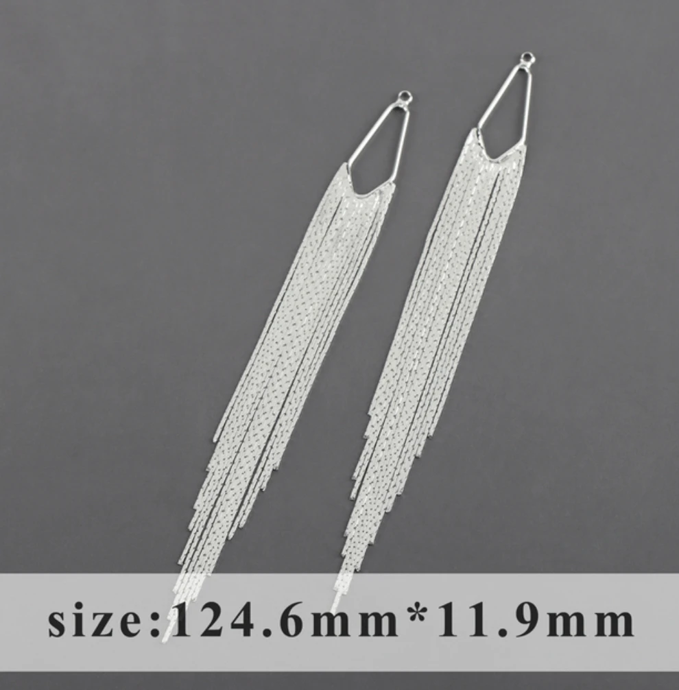 Sundaylace Creations & Bling Earring Findings 12*124mm Long Tassel Earring with holes, Earring Finding, Basics *Sold in pair*