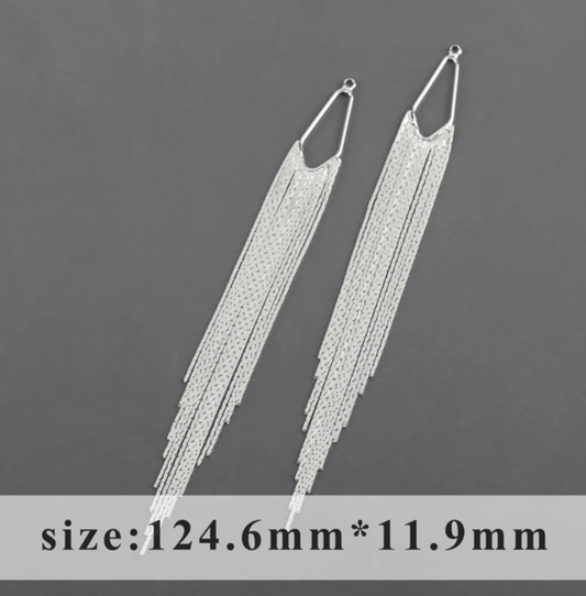 Sundaylace Creations & Bling Earring Findings 12*124mm Long Tassel Earring with holes, Earring Finding, Basics *Sold in pair*