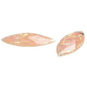 Sundaylace Creations & Bling Resin Gems 12x30mm Navette Opal Apricot Resin Sew-On Dichroic Style