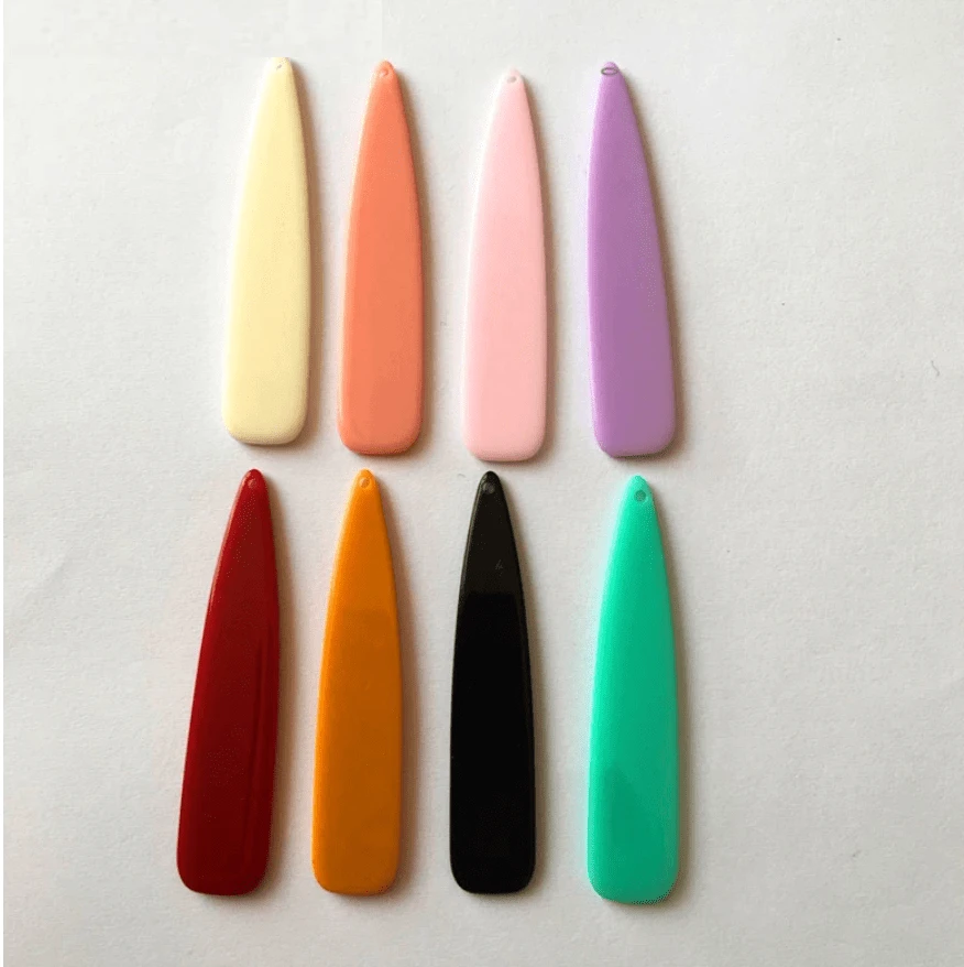 Sundaylace Creations & Bling Resin Gems 12*54mm Pastel Long Teardrops, One hole, Acrylic Resin Gems