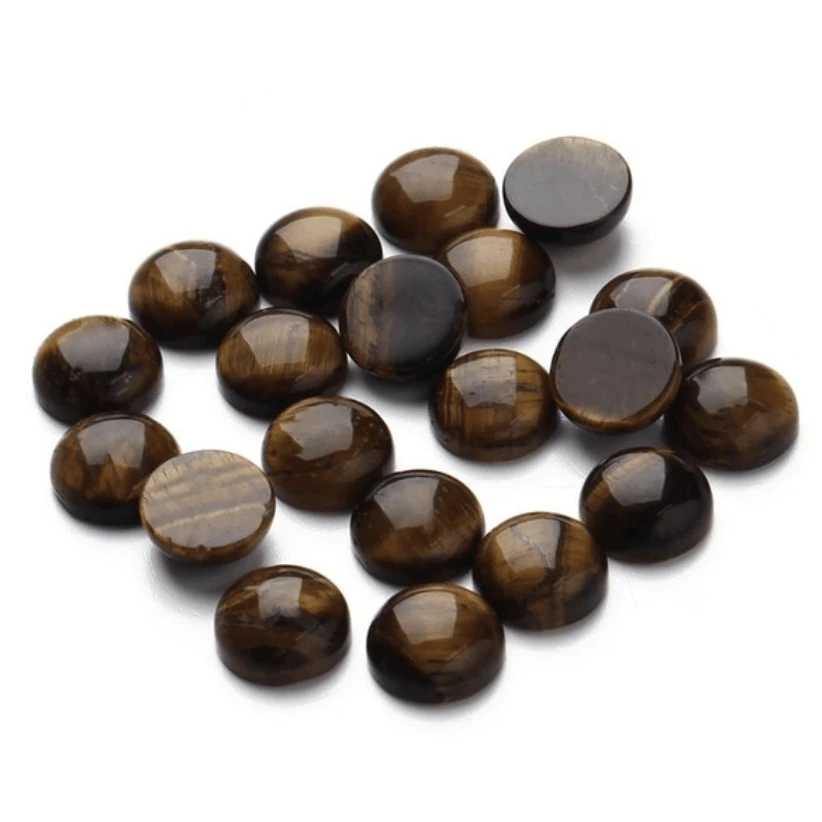 Sundaylace Creations & Bling 12mm Tiger Eye- Topaz Reflective Stone 12mm Precious Natural Stone Rivoli, Glue on, Stone Gem