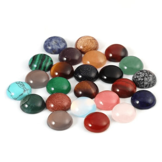 Sundaylace Creations & Bling Stone Gem 12mm Precious Natural Stone Quartz Rivoli, Glue on, Stone Gem (Sold in Pair)