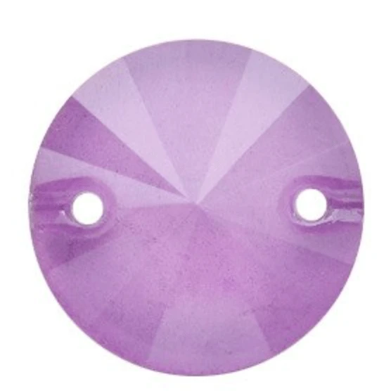 Sundaylace Creations & Bling Glass Gems 12mm Violet Light Purple Jelly Rivioli Round, Sew on, Fancy Glass Gem (Sold in Pair) (Sold in Pair)