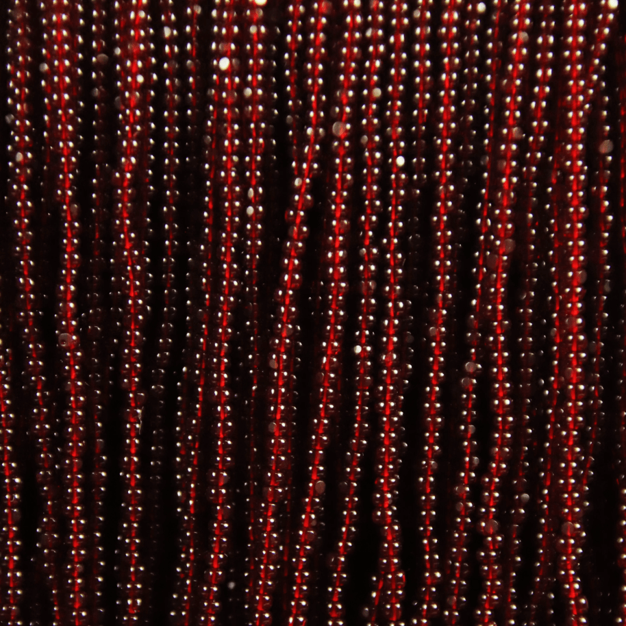 13/0 Charlotte Cut Czech Seed Bead- Garnet Red  Transparent (hank) 13/0 Seedbeads