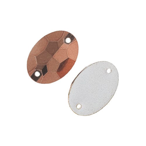 Sundaylace Creations & Bling Resin Gems 13*18mm Copper-Rose Gold Vintage Metallic OVAL, Sew on, Resin Gems
