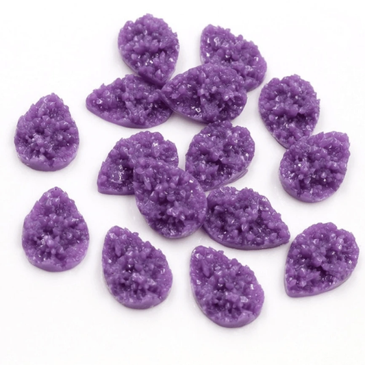 Sundaylace Creations & Bling 13*18mm Druzy Textured Teardrop Gem, Glue on, Resin Gem