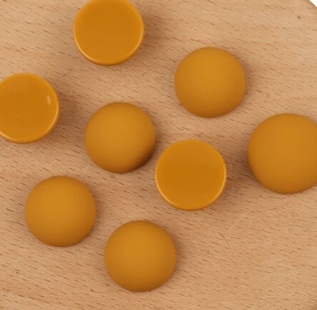 Sundaylace Creations & Bling Resin Gems Dark Mustard Yellow 14*14mm Matte Round Shaped Gem, Glue on, Resin Gem *NEW 2022*